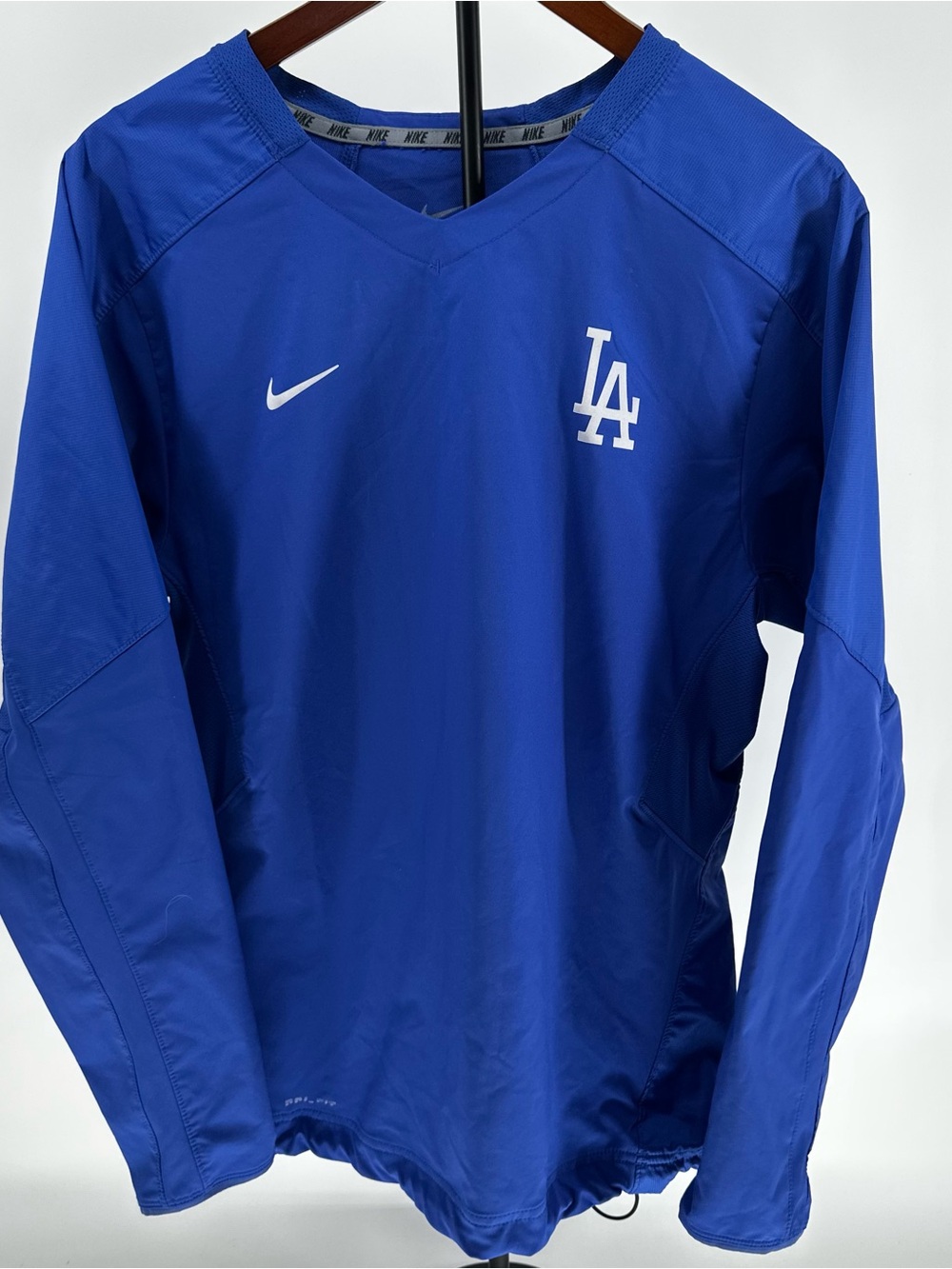 Nike Dri-FIT Los Angeles Dodgers Blue On Field Pullover Windshirt Small